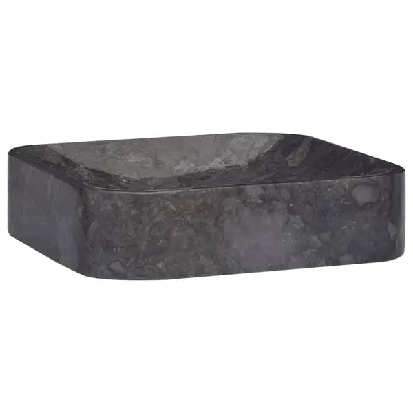 Gossi chiuveta, neagra, 40x40x10 cm, marmura