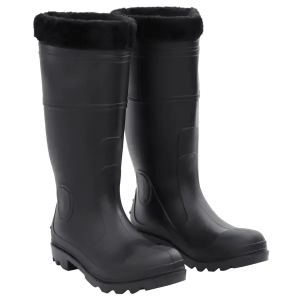 Gossi cizme de ploaie cu sosete detasabile, negru, marime 43, pvc