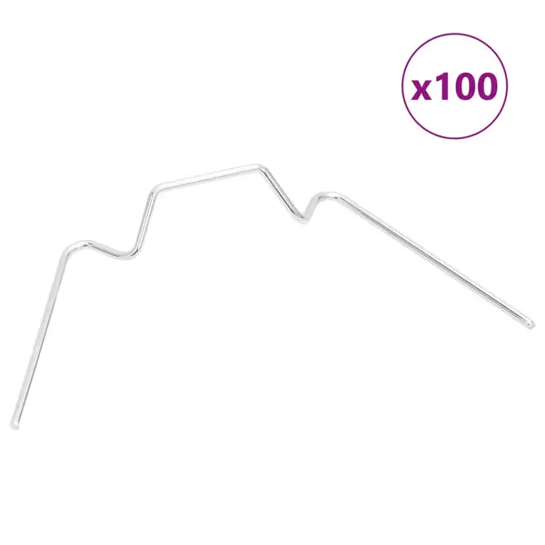 Gossi cleme pentru sera 100 buc. otel galvanizat tip w
