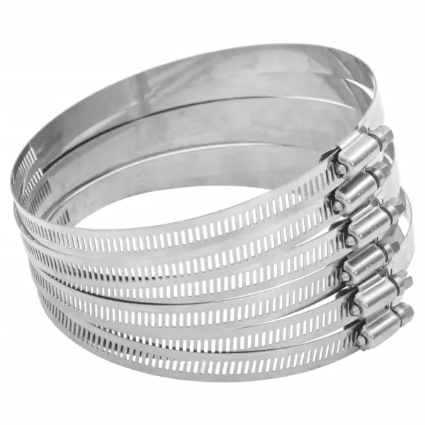 Gossi coliere pentru furtun, 6 buc., 91-140 mm, otel inoxidabil 304