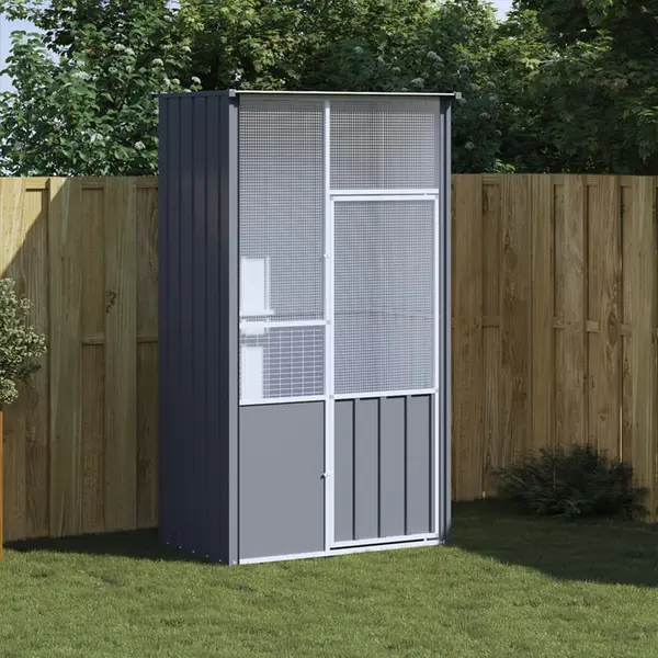 Gossi colivie pentru pasari antracit 115x78x200 cm otel galvanizat