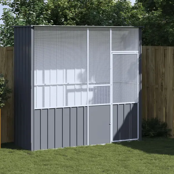 Gossi colivie pentru pasari antracit 215x78x200 cm otel galvanizat