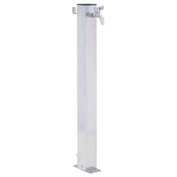Gossi coloana de apa de gradina, 100 cm, otel inoxidabil, patrat