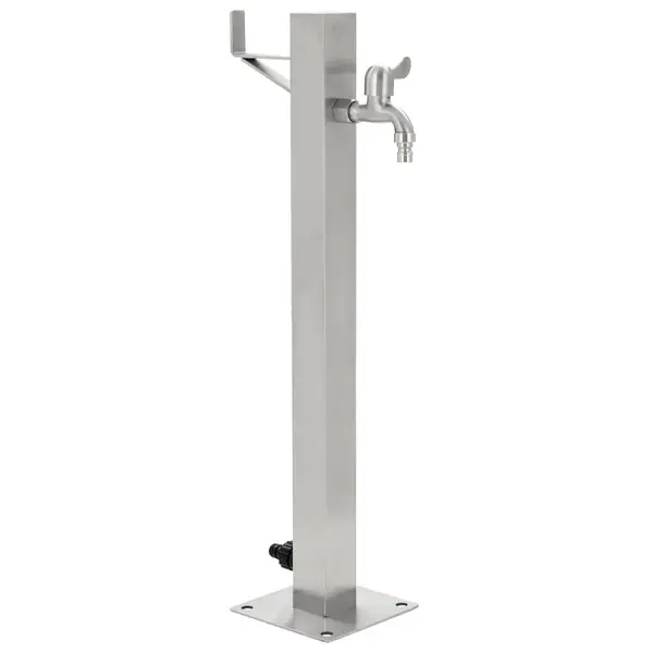 Gossi coloana de apa de gradina, 65 cm, otel inoxidabil, patrat