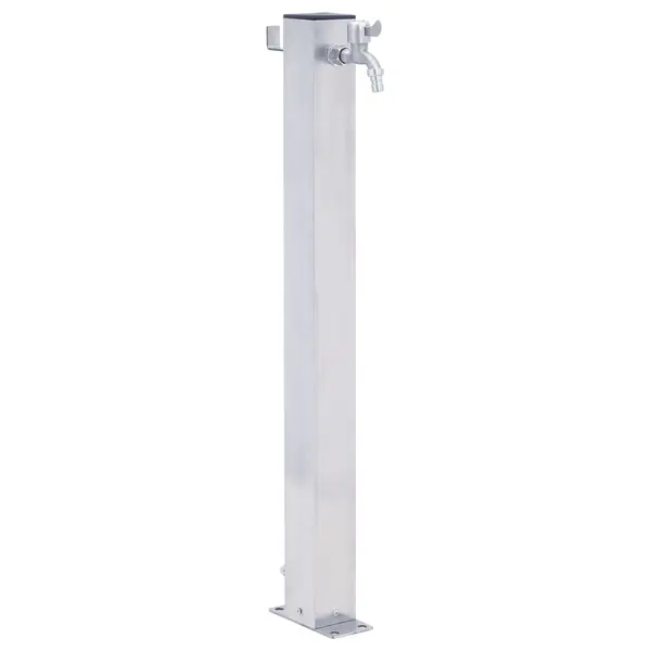 Gossi coloana de apa de gradina, 80 cm, otel inoxidabil, patrat