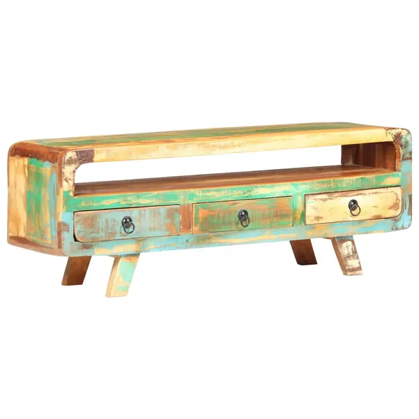 Gossi comoda tv, 117 x 30 x 41 cm, lemn masiv reciclat