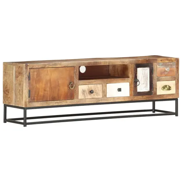 Gossi comoda tv, 120 x 30 x 40 cm, lemn masiv reciclat