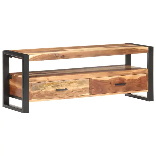 Gossi comoda tv, 120 x 35 x 45 cm, lemn masiv cu finisaj miere