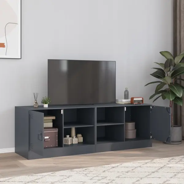 Gossi comoda tv, 2 buc., antracit, 67x39x44 cm, otel
