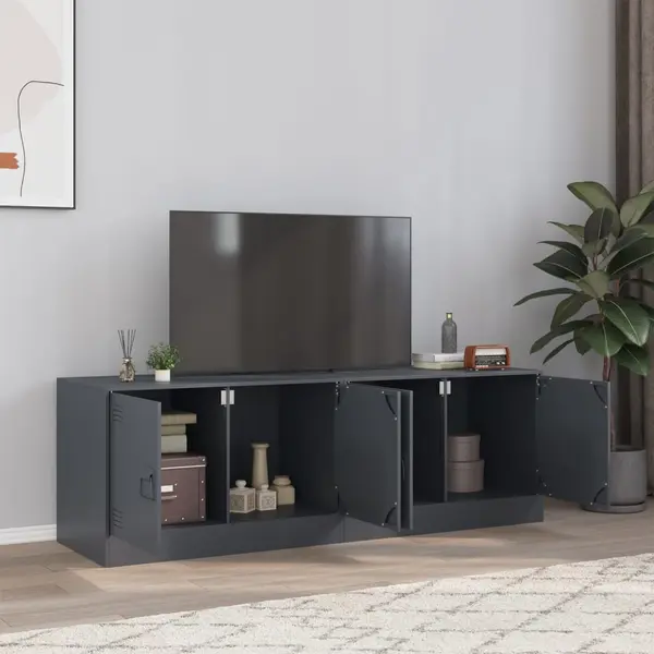 Gossi comoda tv, 2 buc., antracit, 67x39x44 cm, otel