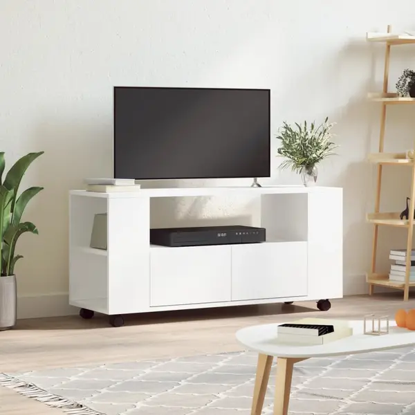 Gossi comoda tv, alb, 102x34,5x43 cm, lemn prelucrat