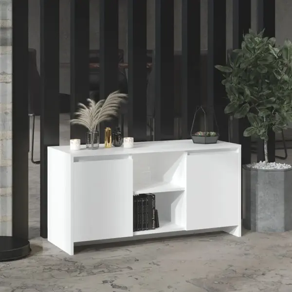 Gossi comoda tv, alb, 102x37,5x52,5 cm, pal