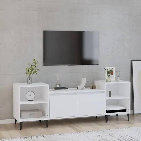 Gossi comoda tv, alb, 160x35x55 cm, lemn prelucrat