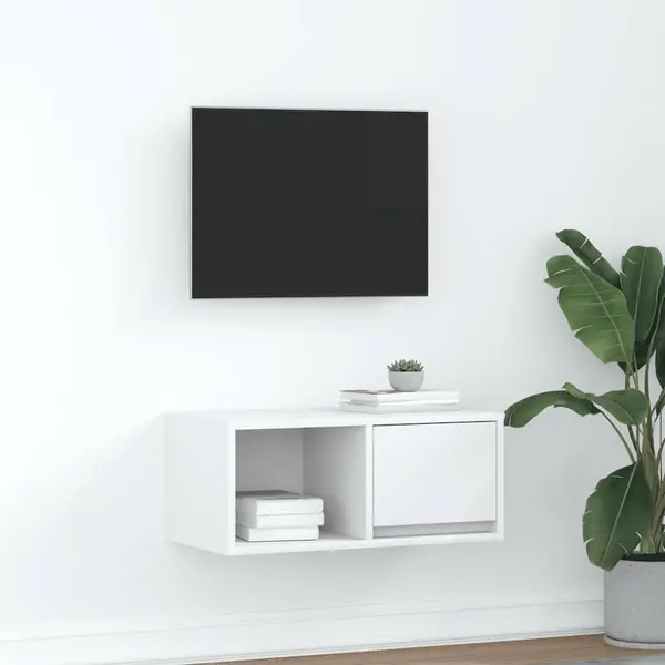 Gossi comoda tv, alb, 60x31x25,5 cm, lemn prelucrat
