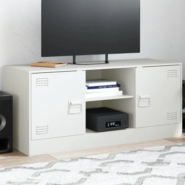 Gossi comoda tv, alb, 99x39x44 cm, otel