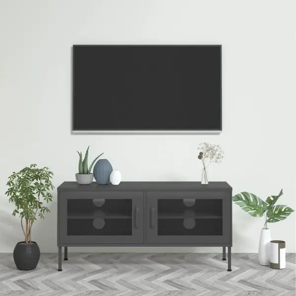 Gossi comoda tv, antracit, 105x35x50 cm, otel