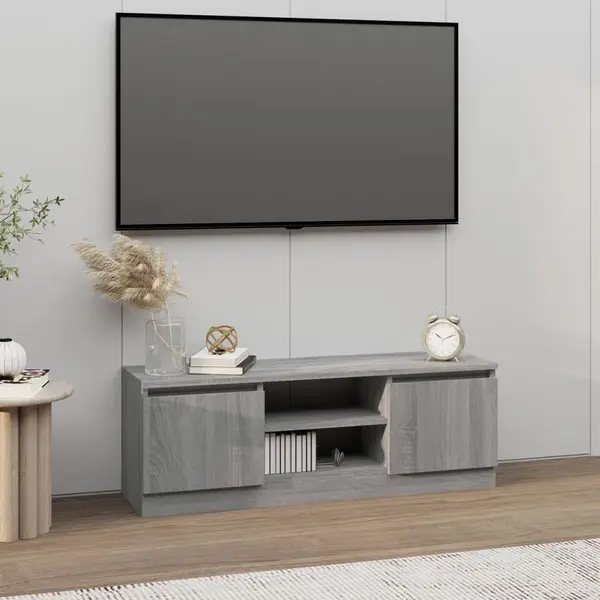Gossi comoda tv cu usa, gri sonoma, 102x30x36 cm