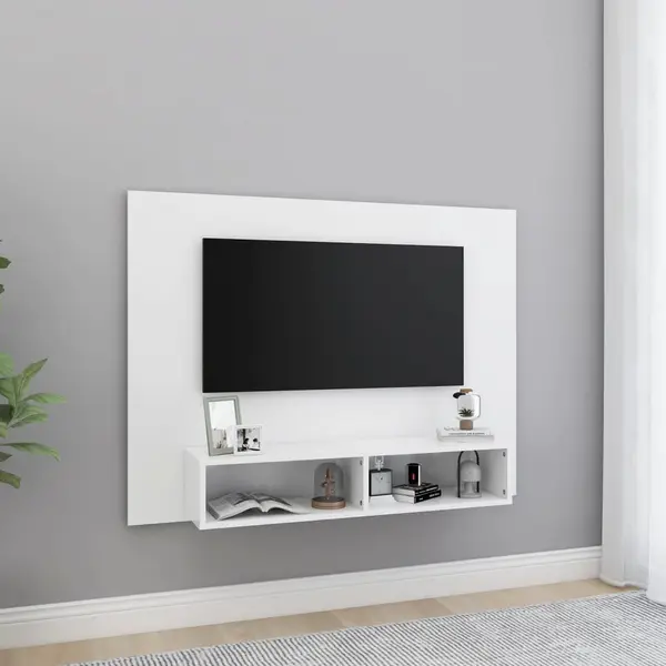 Gossi comoda tv de perete, alb, 120x23,5x90 cm, pal