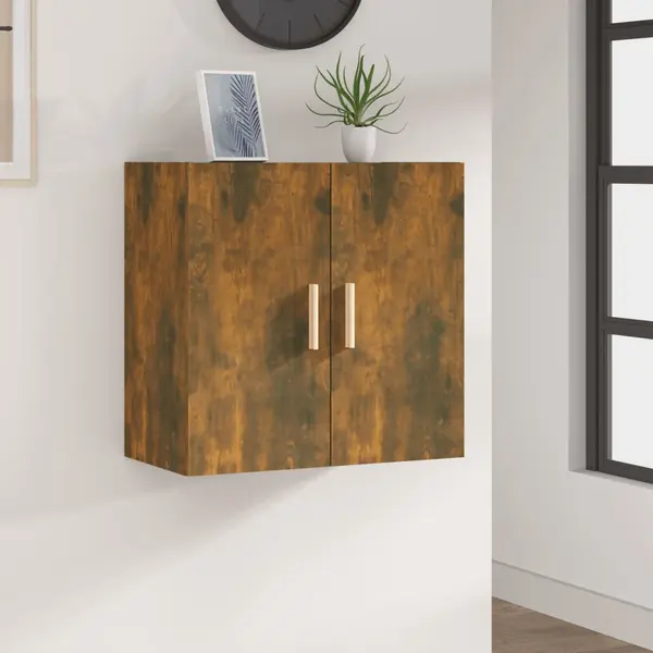 Gossi comoda tv de perete, stejar fumuriu, 60x30x60 cm lemn prelucrat