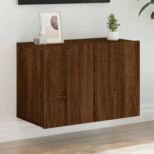 Gossi comoda tv de perete, stejar maro, 60x30x41 cm