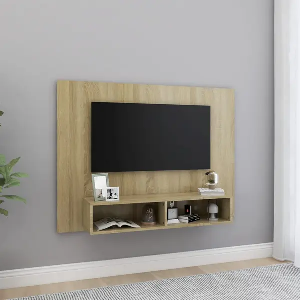 Gossi comoda tv de perete, stejar sonoma, 120x23,5x90 cm, pal