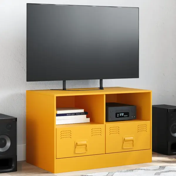 Gossi comoda tv, galben mustar, 67x39x44 cm, otel