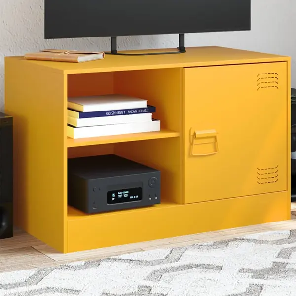 Gossi comoda tv, galben mustar, 67x39x44 cm, otel