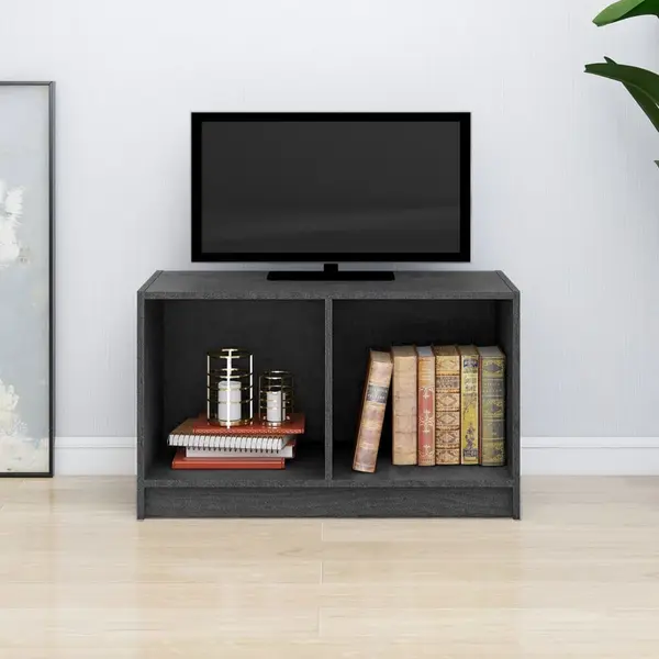 Gossi comoda tv, gri, 70x33x42 cm, lemn masiv de pin