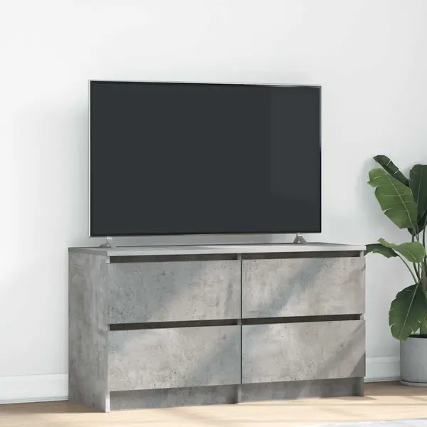 Gossi comoda tv, gri beton, 100x35x54 cm, lemn prelucrat