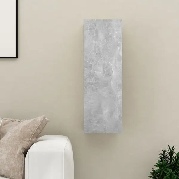 Gossi comoda tv, gri beton, 30,5x30x90 cm, lemn prelucrat