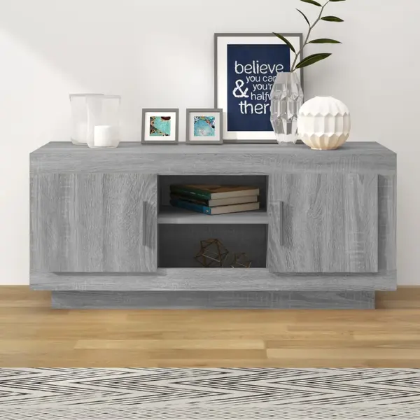 Gossi comoda tv, gri sonoma, 102x35x45 cm, lemn prelucrat