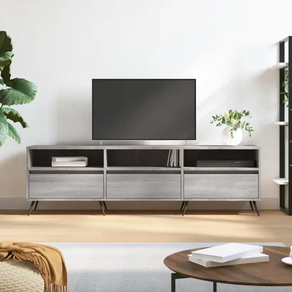 Gossi comoda tv, gri sonoma, 150x30x44,5 cm, lemn prelucrat