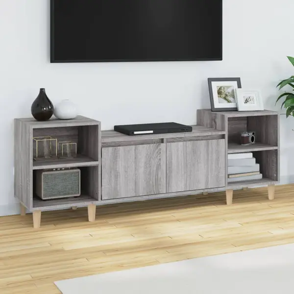 Gossi comoda tv, gri sonoma, 160x35x55 cm, lemn prelucrat