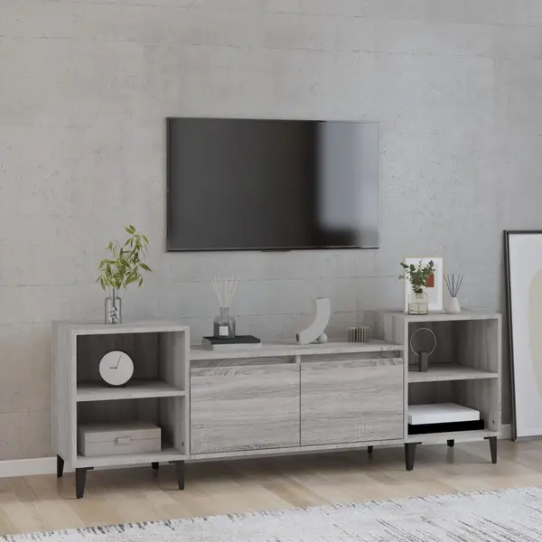 Gossi comoda tv, gri sonoma, 160x35x55 cm, lemn prelucrat
