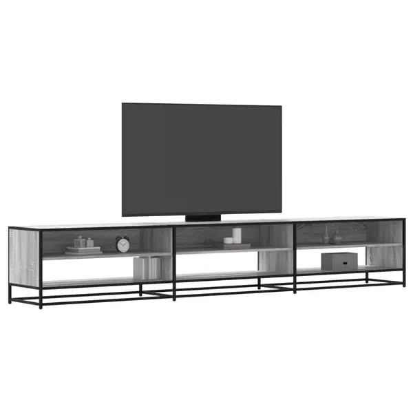 Gossi comoda tv, gri sonoma, 270x40x46 cm, lemn compozit