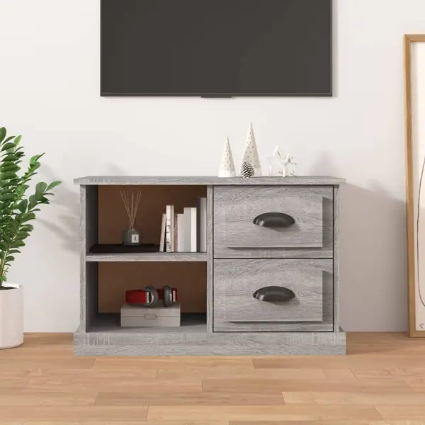 Gossi comoda tv, gri sonoma, 73x35,5x47,5 cm, lemn prelucrat