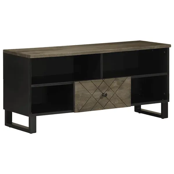 Gossi comoda tv, negru, 100x33x46 cm, lemn masiv de mango