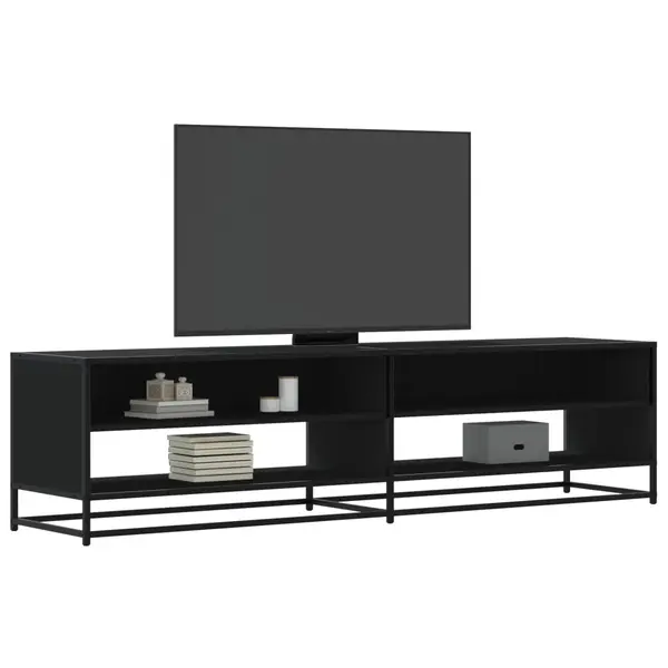 Gossi comoda tv, negru, 180,5x40x46 cm, lemn prelucrat