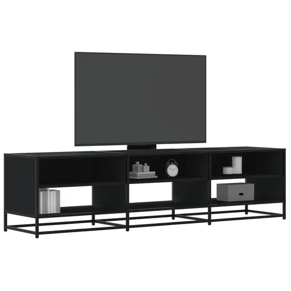Gossi comoda tv, negru, 180x40x46 cm, lemn prelucrat