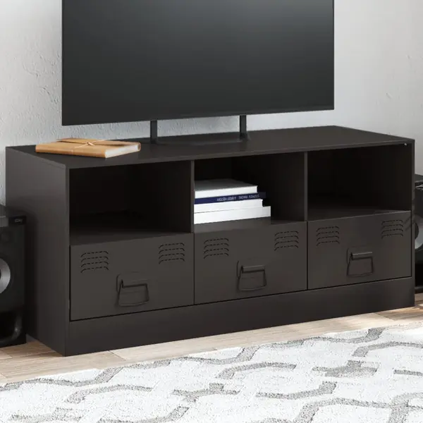 Gossi comoda tv, negru, 99x39x44 cm, otel