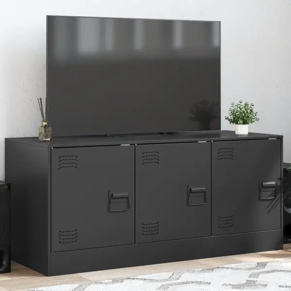 Gossi comoda tv, negru, 99x39x44 cm, otel