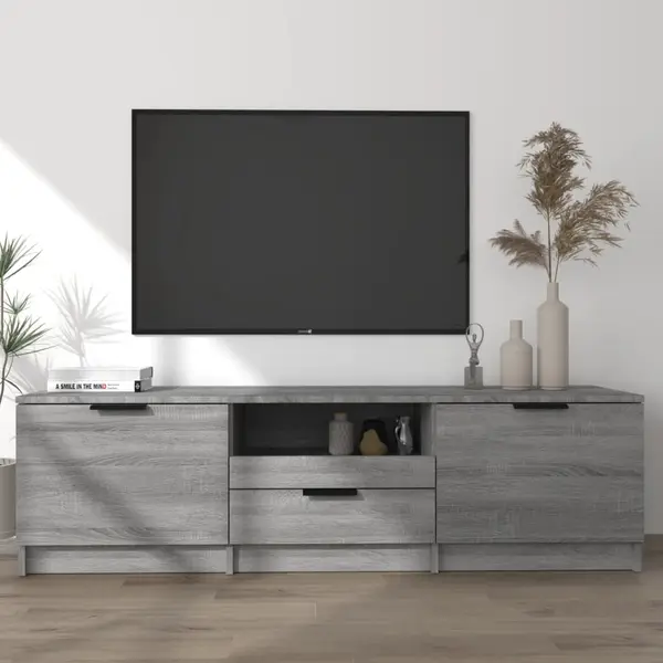 Gossi comoda tv, sonoma gri, 140x35x40 cm, lemn prelucrat