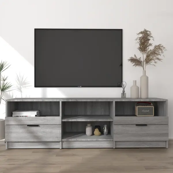 Gossi comoda tv, sonoma gri, 150x33,5x45 cm, lemn prelucrat