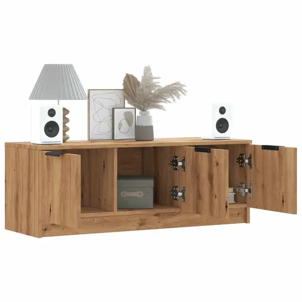 Gossi comoda tv,stejar artizanal 102x35x36,5 cm, lemn prelucrat