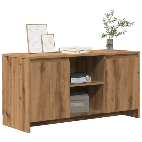 Gossi comoda tv, stejar artizanal, 102x37,5x52,5 cm, lemn prelucrat