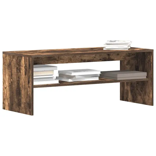 Gossi comoda tv, stejar fumuriu, 100x40x40 cm, lemn compozit