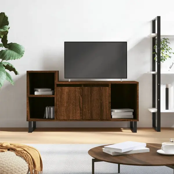 Gossi comoda tv, stejar maro, 100x35x55 cm, lemn prelucrat