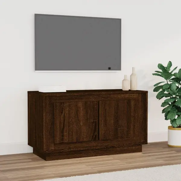 Gossi comoda tv, stejar maro, 80x35x45 cm, lemn prelucrat