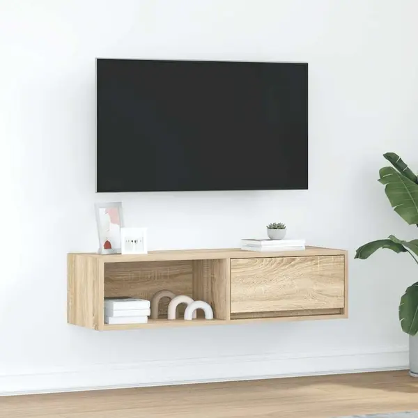 Gossi comoda tv, stejar sonoma, 100x31x25,5 cm, lemn prelucrat