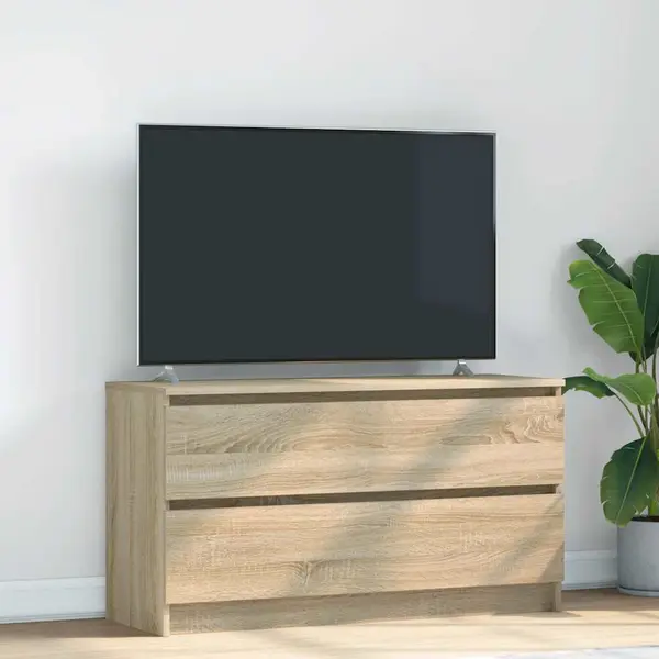 Gossi comoda tv, stejar sonoma, 100x35x54 cm, lemn prelucrat